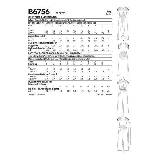 Butterick Dress and Jumpsuit Sewing Pattern B6756 (6-14) image number 2
