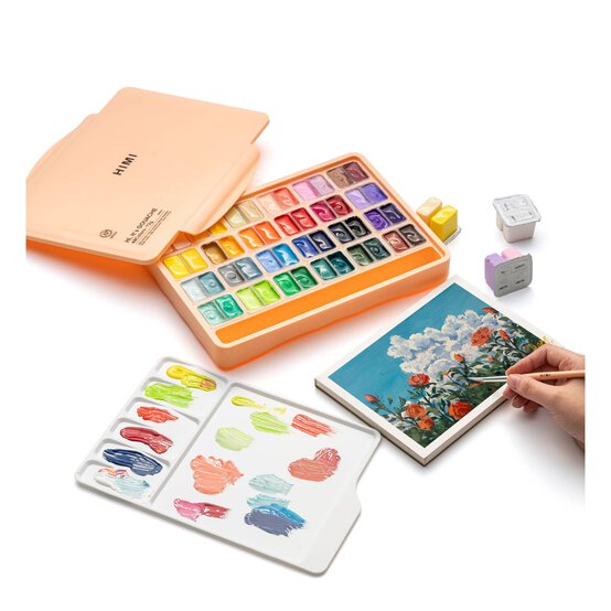HIMI Peach Twin Cups Gouache Set 12ml 48 Pack  image number 3
