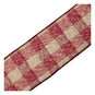 Linen Check Wire Edge Printed Ribbon 63mm x 3m image number 4