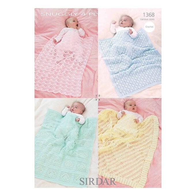 Sirdar Snuggly 4 Ply Blankets Pattern 1368 image number 1