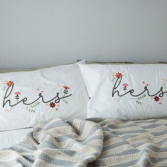 How to Make Embroidered Pillowcases