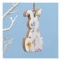 Hanging Wooden Enamel Sitting Bunny Decoration 10cm image number 1