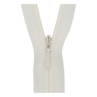 Milward Cream Nylon Closed-End Concealed Zip 40cm