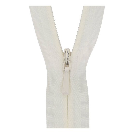 Milward Cream Nylon Closed-End Concealed Zip 40cm image number 1
