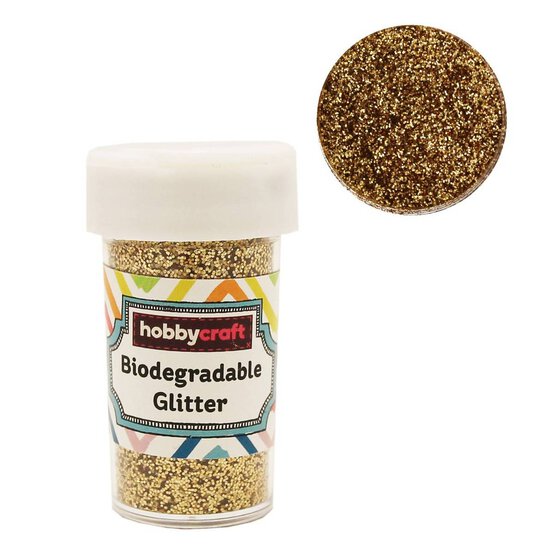 Gold Biodegradable Glitter Shaker 20g image number 1