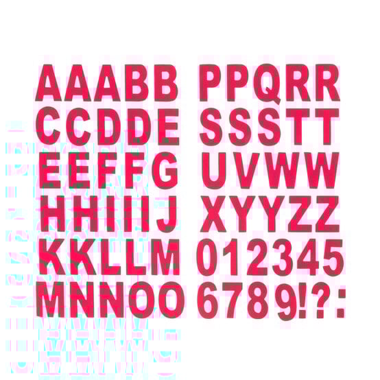 Pink Neon Chipboard Alphabet Stickers  image number 1