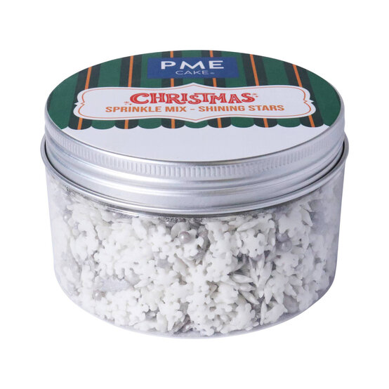 PME Silver Shining Star Sprinkles 120g image number 1