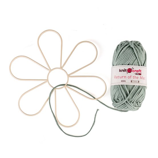 Macramé Metal Flower Frame 25cm image number 2