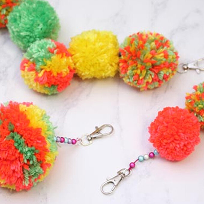 How to Make a Pom Pom Bag Charm Hobbycraft