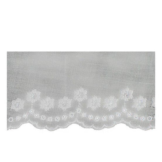 White 40mm Cotton Broderie Trim by the Metre image number 1