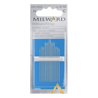 Milward Milliners or Straw Needle No. 5-10 16 Pack