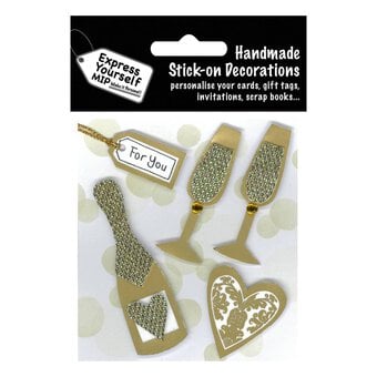 Express Yourself Gold Celebration Card Toppers 5 Pieces