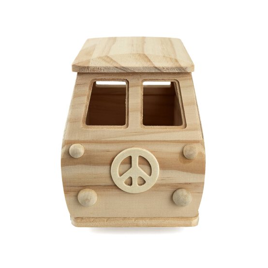 Wooden Campervan 17cm image number 3