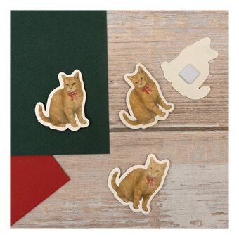 Cat with Bow Card Toppers 4 Pack