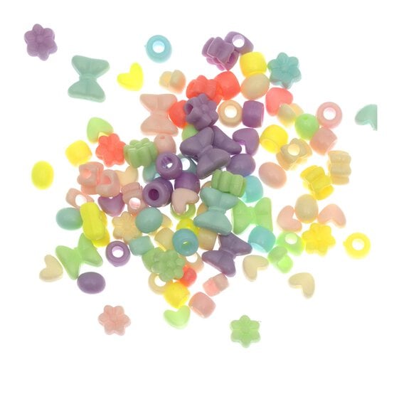 Bow, Heart and Flower Beads 50g image number 1