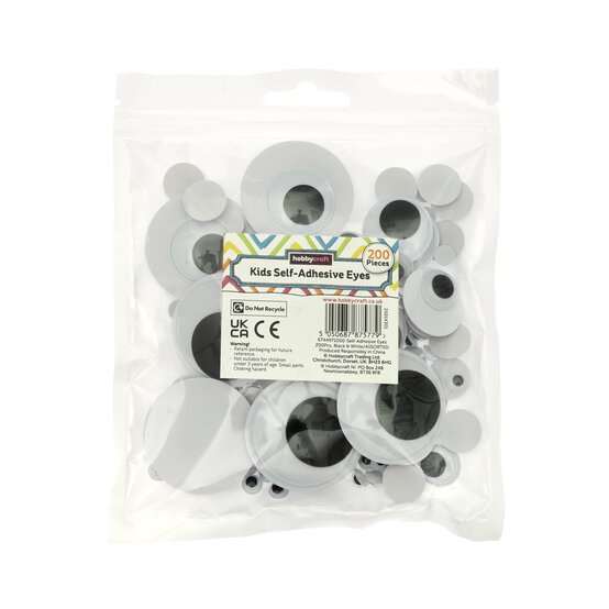 Self-Adhesive Googly Eyes 200 Pack  image number 5
