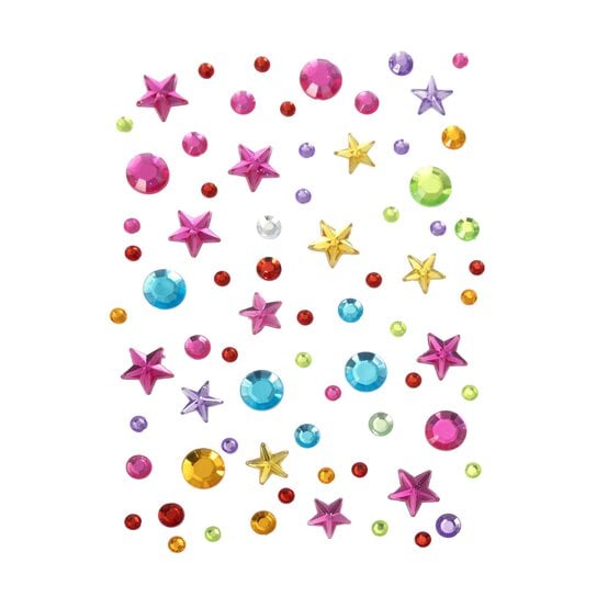 Adhesive Dot and Star Gems image number 1