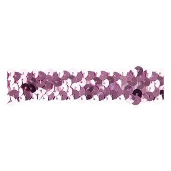 Pale Pink 20mm Sequin Stretch Trim by the Metre