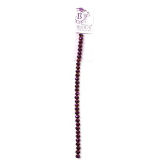 Purple Crystal Faceted Bead String 32 Pieces image number 2