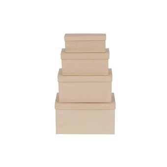 Decopatch Mache Rectangle Nested Boxes 4 Pack