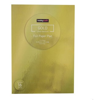 Gold Foil Paper Pad A4 16 Sheets