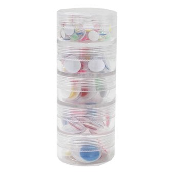 Stackable Assorted Coloured Googly Eyes 108 Pack