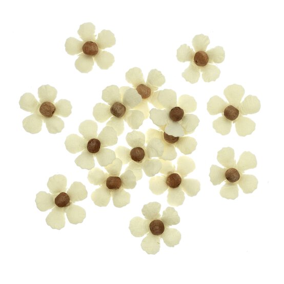 Handmade Ivory Pearl Georgia Flowers 15 Pack image number 1