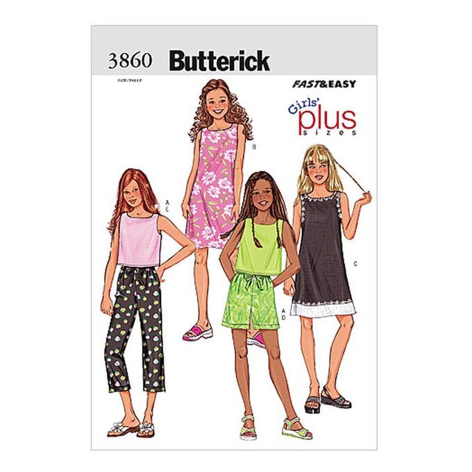 Butterick Girls’ Separates Sewing Pattern 3860 (7-14) image number 1