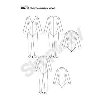 Simplicity Cosplay Jumpsuit Sewing Pattern 8670 (6-14)
