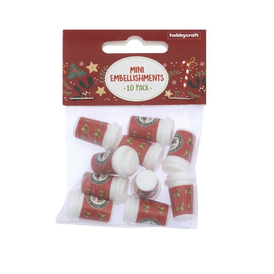 Coffee Cup Resin Decorations 10 Pack  image number 3