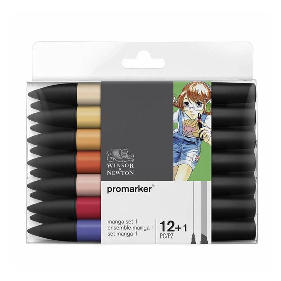 Winsor & Newton Promarkers Manga Set 1 12 Pack image number 2