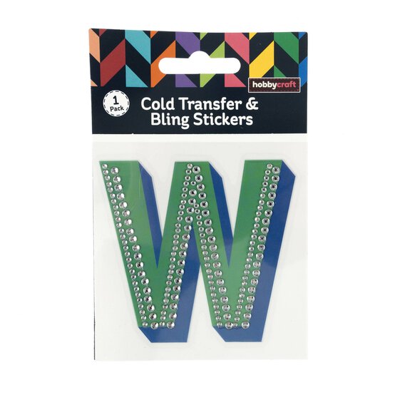 Cold Transfer and Bling Letter W Sticker Set image number 1