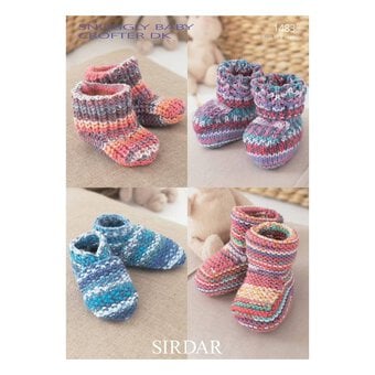 Sirdar Snuggly Baby Crofter DK Bootees Pattern 1483