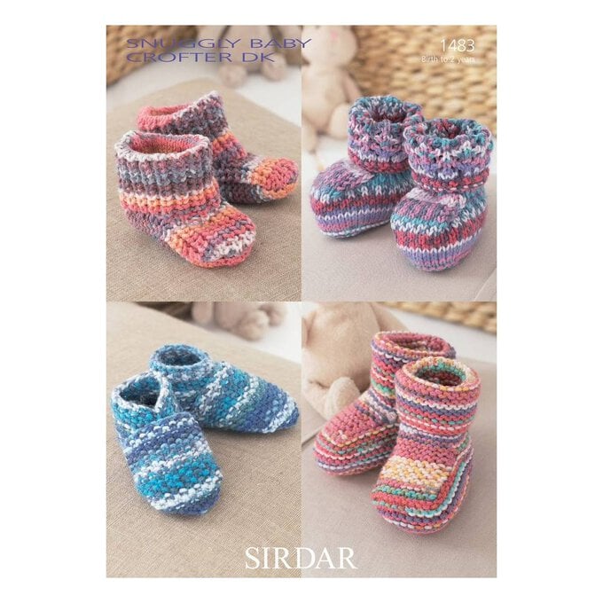 Sirdar Snuggly Baby Crofter DK Bootees Pattern 1483 image number 1
