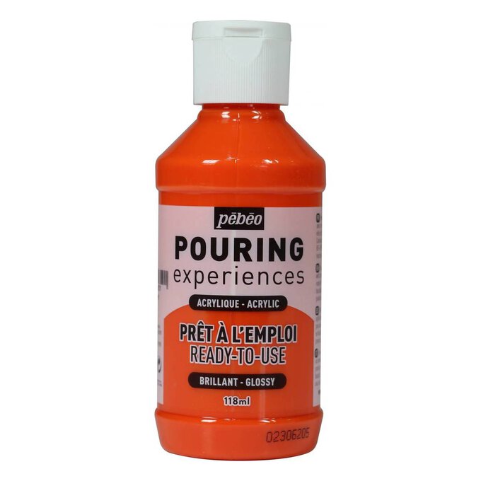Pebeo Orange Pouring Experiences Acrylic 118ml image number 1