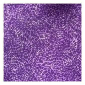 Purple Cotton Textured Leaf Blender Fabric by the Metre image number 2