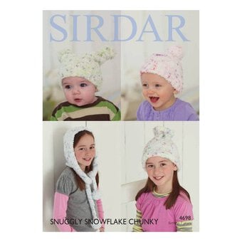 Sirdar Snowflake Chunky Hats Digital Pattern 4698