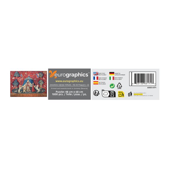 Eurographics The Lady and the Unicorn Jigsaw Puzzle 1000 Pieces image number 3