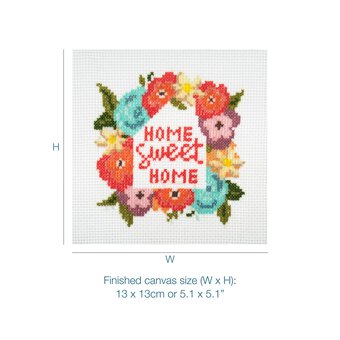 Trimits Home Sweet Home Mini Cross Stitch Kit 13cm x 13cm image number 4