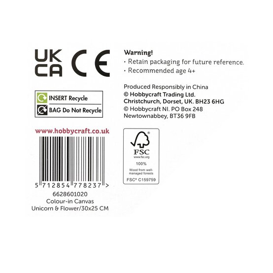 Unicorn and Flower Colour-in Canvas image number 5