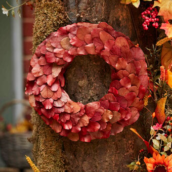 How to Make an Autumnal Leaf Wreath
