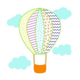 Mini Hot Air Balloon Cake Embroidery Kit