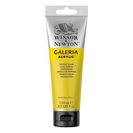 Winsor & Newton Galeria Process Yellow Acrylic Paint 120ml image number 1