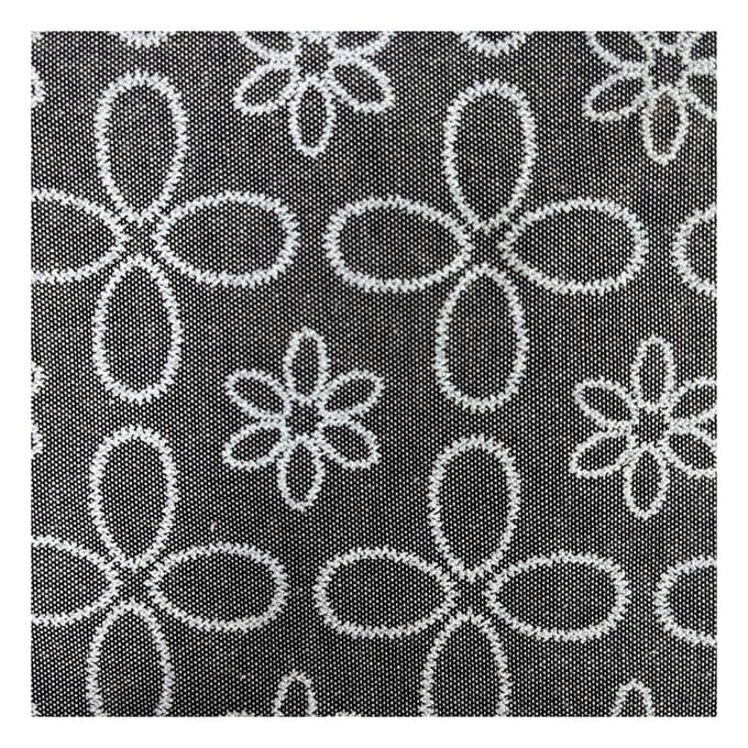 Black Stitch Look Floral Polycotton Print Fabric by the Metre image number 1