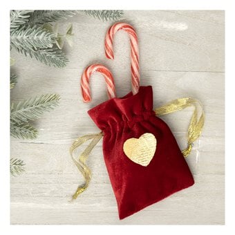 Red Fabric Pouch 12cm 