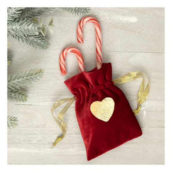 Red Fabric Pouch 12cm  image number 1