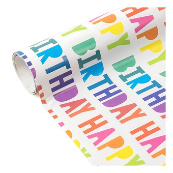 Assorted Happy Birthday Wrapping Paper 69cm x 3m