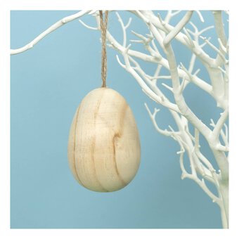 Hanging Wooden Egg 10cm