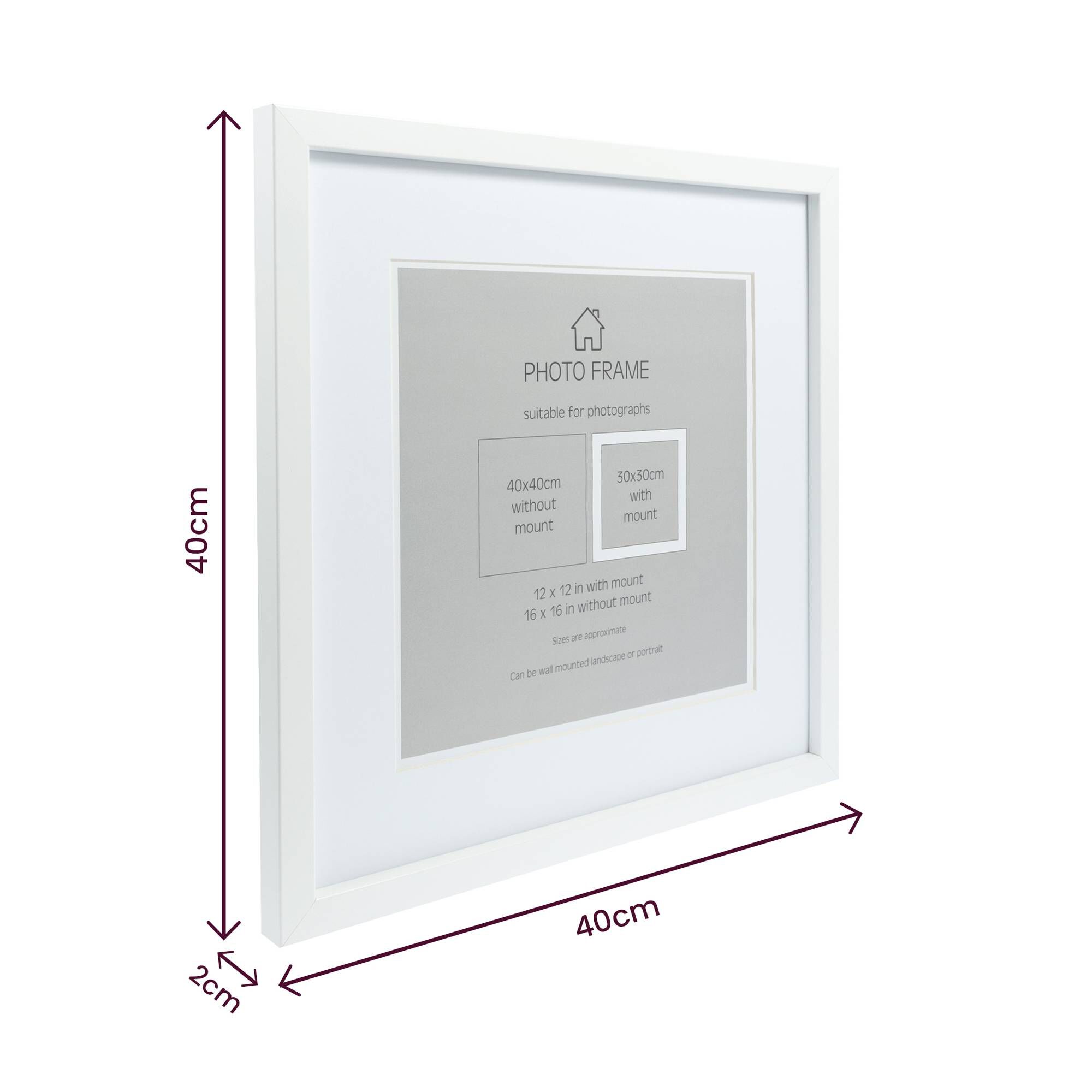 White Photo Frame 40cm x 40cm Hobbycraft
