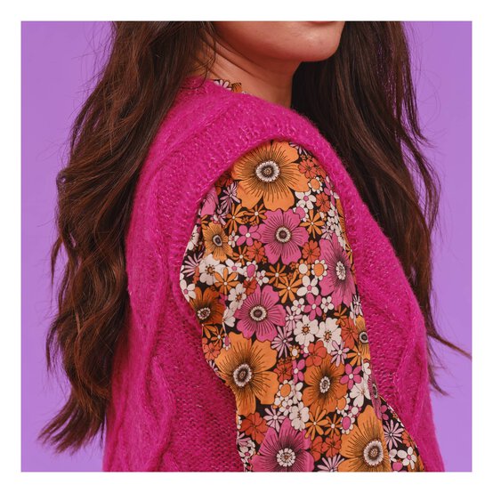 Knitcraft Fluffy Cable Vest Pattern 0339 image number 3